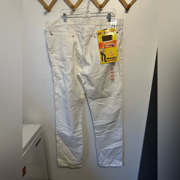 Vintage White Wrangler Cowboy Cut Denim Jeans Western Rodeo NWT 38x36 - Picture 5 of 5